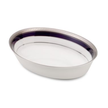 Noritake&reg; Crestwood Cobalt Platinum Oval Vegetable Bowl. View a larger version of this product image.