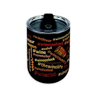 Indigo Falls&reg; #Wine 18 oz. Stainless Steel Tumbler with Lid