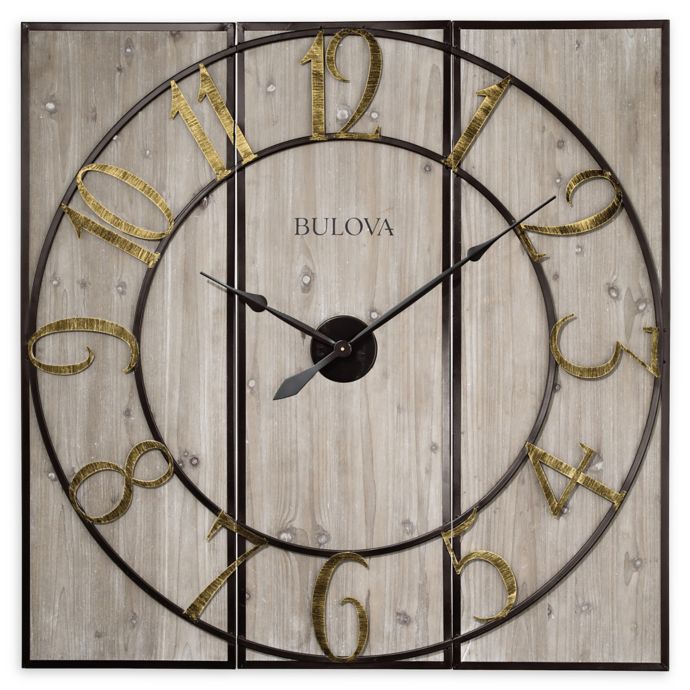 Bulova Vermont Country 45 Inch Wall Clock in Gold | Bed Bath & Beyond