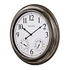 Alternate image 1 for Bulova Block Island Round Indoor/Outdoor 20-Inch Wall Clock in Silver