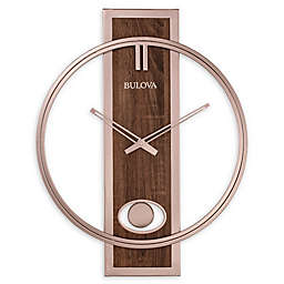 Bulova Phoenix 24-Inch Wall Clock in Walnut