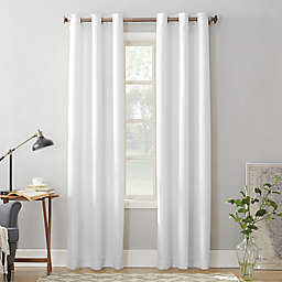 No.918® Montego Textured 108-Inch Grommet Semi Sheer Curtain Panel in White (Single)