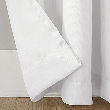 No.918&reg; Montego Textured 108-Inch Grommet Semi Sheer Curtain Panel in White (Single). View a larger version of this product image.