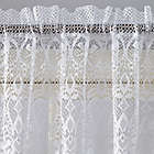 Alternate image 2 for No.918&reg; Joy Lace 15-Inch Rod Pocket Sheer Kitchen Curtain Valance in White