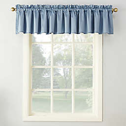 Sun Zero® Bella 18-Inch Rod Pocket Room Darkening Curtain Valance in Blue