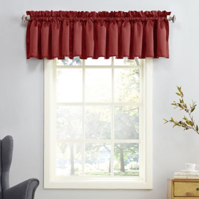 red scarf valance window treatments