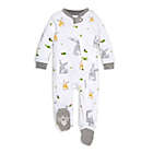 Alternate image 0 for Burt&#39;s Bees Baby&reg; Size 0-3M Bunny Trail Footie in White