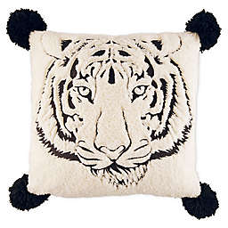 Betsey Johnson Betsey's Tiger 20-Inch Square Throw Pillow in Raven Black