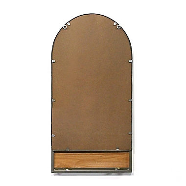 Stratton Home D&eacute;cor Madeline Accent Mirror with Collapsible Shelf in Gold. View a larger version of this product image.