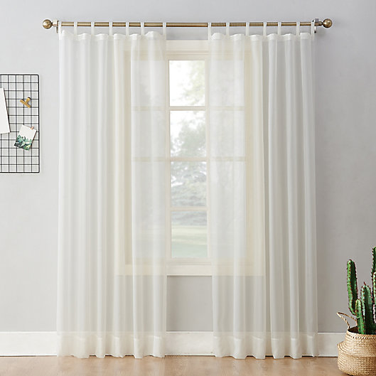 Alternate image 1 for No.918® Emily Voile Rod Pocket Sheer Tab Top Window Curtain Panel (Single)
