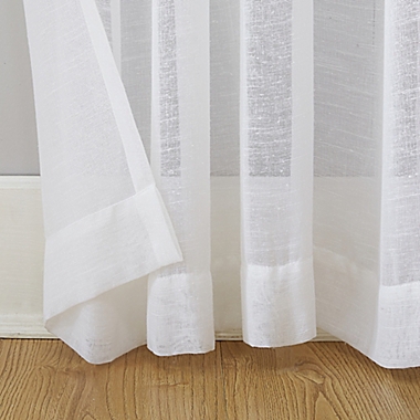 Archaeo&reg; Slub Linen 84-Inch Grommet Semi-Sheer Window Curtain Panel in White (Single). View a larger version of this product image.