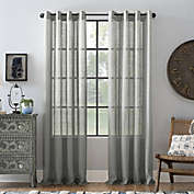 Archaeo&reg; Slub Linen 63-Inch Grommet Semi-Sheer Window Curtain Panel in Gray (Single)