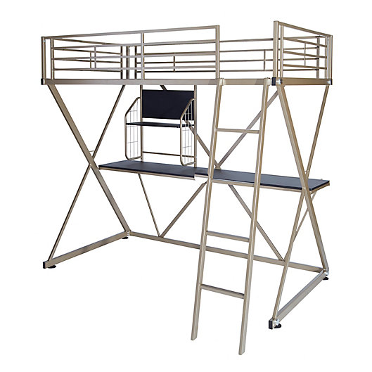 Alternate image 1 for Baines Loft Twin Bunk Bed in Pewter