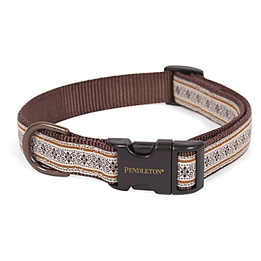 Pendleton&reg; Westerley Dog Collar in Brown. View a larger version of this product image.