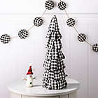 Alternate image 1 for Plaid Fabric Garland in Black/White