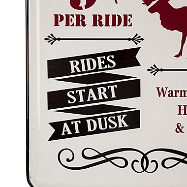 Farmhouse Enameled Iron Reindeer Wall Sign. View a larger version of this product image.