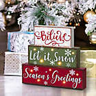Alternate image 1 for Glitzhome LED Lighted Season&#39;s Greetings Block Word Sign