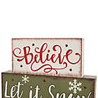 Alternate image 2 for Glitzhome LED Lighted Season&#39;s Greetings Block Word Sign