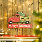 Alternate image 1 for Glitzhome Christmas Truck Yard Stack/Wall D&eacute;cor