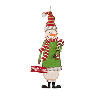 Snowman 36-Inch Metal Yard Stake/Wall D&eacute;cor. View a larger version of this product image.
