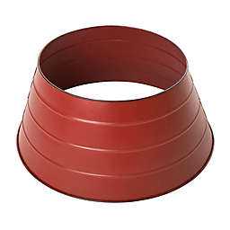 Glitzhome 22" Painted Metal Tree Collar in Red
