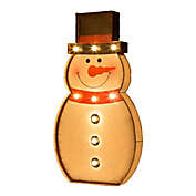 Glitzhome Snowman Marquee LED Lighted Christmas Decoration in White