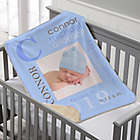 Alternate image 0 for All About Baby Boy 60-Inch x 80-Inch Sherpa Photo Blanket