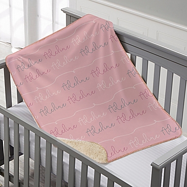 Modern Girl Name Sherpa Baby Blanket. View a larger version of this product image.