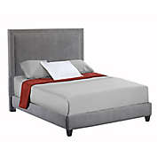 Brookside Queen Upholstered Panel Bed in Charcoal