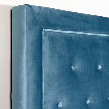 Eden King Upholstered Headboard in Chantel Teal. View a larger version of this product image.