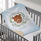 Alternate image 0 for Woodland Bear Personalized Sherpa Baby Blanket