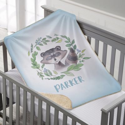personalized woodland baby blankets