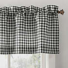 Alternate image 1 for No.918&reg; Parkham Farmhouse Plaid 36-Inch Kitchen Curtain Tier Set and Valance and in Coal