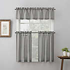 Alternate image 2 for No.918&reg; Parkham Farmhouse Plaid 36-Inch Kitchen Curtain Tier Set and Valance and in Coal