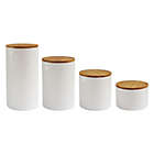 Alternate image 0 for American Atelier 4-Piece Diamond Embossed Canister Set in White