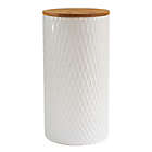 Alternate image 1 for American Atelier 4-Piece Diamond Embossed Canister Set in White