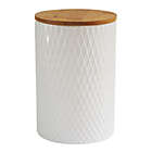 Alternate image 2 for American Atelier 4-Piece Diamond Embossed Canister Set in White