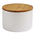 Alternate image 4 for American Atelier 4-Piece Diamond Embossed Canister Set in White