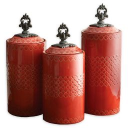 Red Kitchen Canisters Bed Bath Beyond