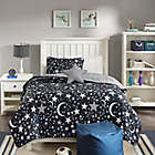 Alternate image 1 for Mizone Kids Starry Night 3-Piece Twin Coverlet Set in Charcoal