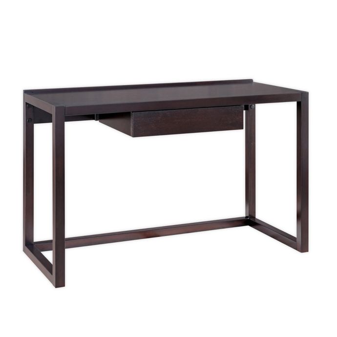 Southern Enterprises Devindale Small Space Student Desk In Ebony