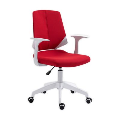 Techni Mobili Height Adjustable Mid Back Office Chair in Red