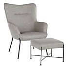 Alternate image 0 for Izzy Chair and Ottoman Set in Black and Grey