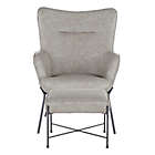 Alternate image 4 for Izzy Chair and Ottoman Set in Black and Grey