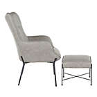 Alternate image 7 for Izzy Chair and Ottoman Set in Black and Grey