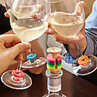 Alternate image 1 for Kikkerland&reg; 9-Piece Rainbow Drink Marker and Bottle Stopper Set