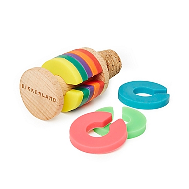 Kikkerland&reg; 9-Piece Rainbow Drink Marker and Bottle Stopper Set. View a larger version of this product image.