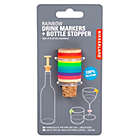 Alternate image 5 for Kikkerland&reg; 9-Piece Rainbow Drink Marker and Bottle Stopper Set