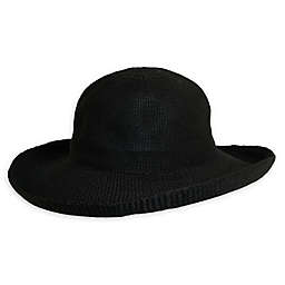 Scala™ Knitted Straw Hat in Black