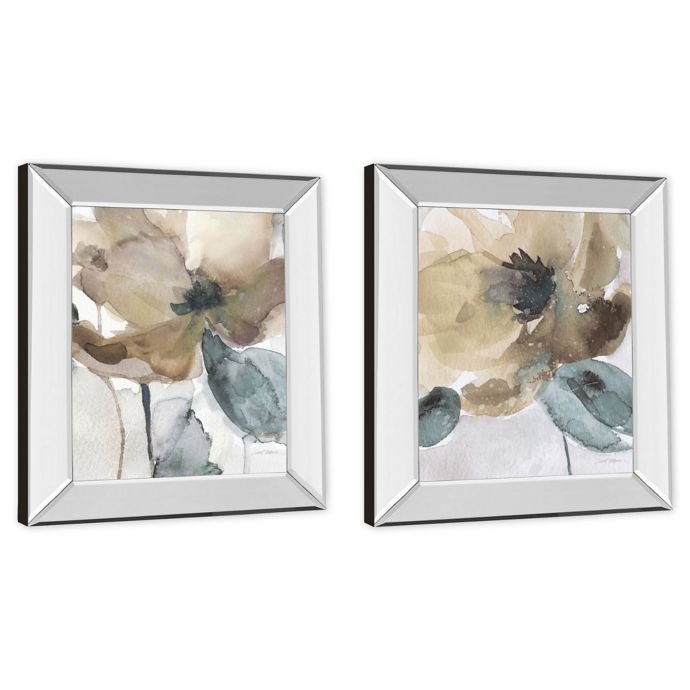 Classy Art Watercolor Poppy Mirror Framed Wall Art Collection | Bed Bath & Beyond